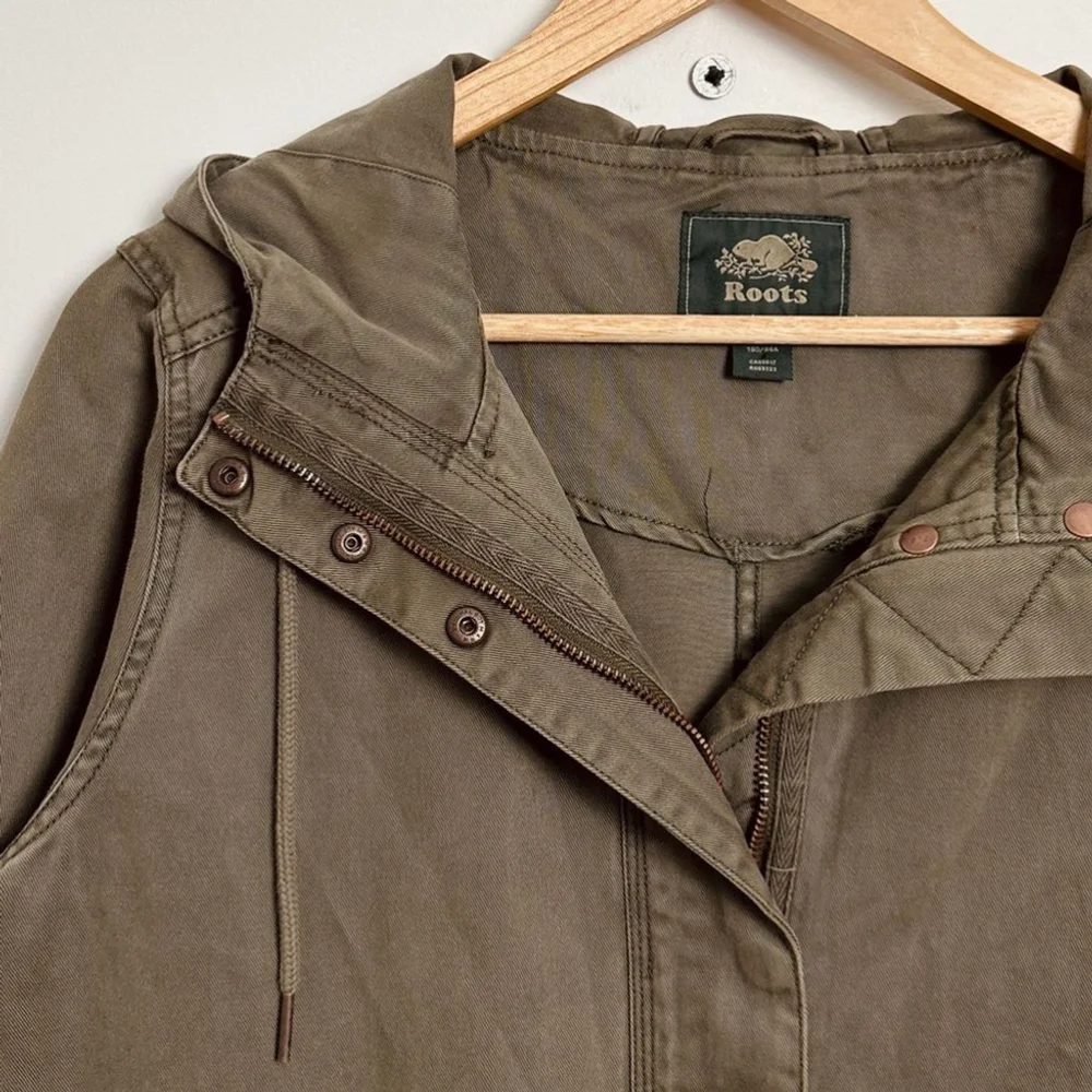 Roots Military Style Womens Utility Jacket/coat - Olive green - Size S - Picture 2 of 4